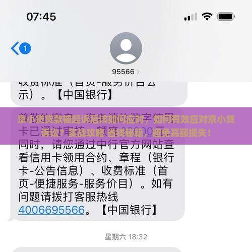 京小贷贷款被起诉后该如何应对 京小贷贷款被起诉后该如何应对