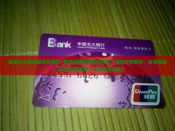 美团生活费逾期诉前调查