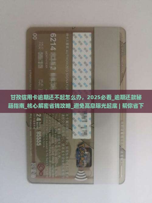 甘孜信用卡逾期还不起怎么办