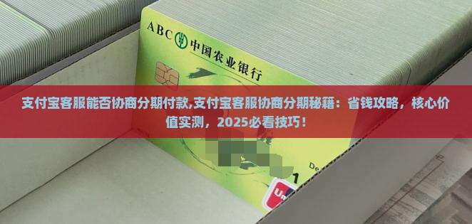支付宝客服能否协商分期付款