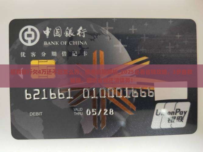 招商银行欠4万还不起怎么办