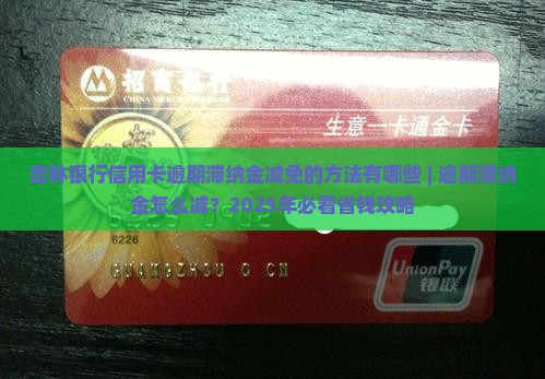 吉林银行信用卡逾期滞纳金减免的方法有哪些