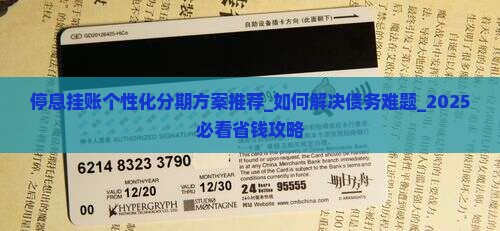 停息挂账个性化分期方案推荐