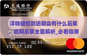 洋钱罐现金借款逾期会有什么后果 洋钱罐现金借款逾期会有什么后果