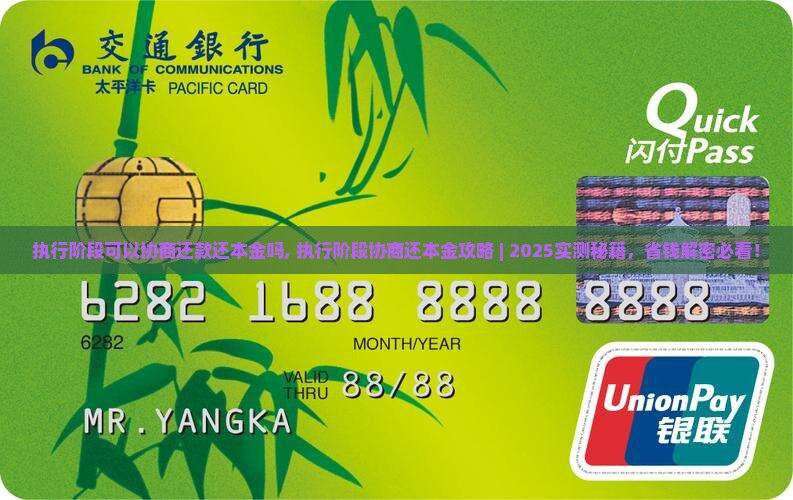 执行阶段可以协商还款还本金吗