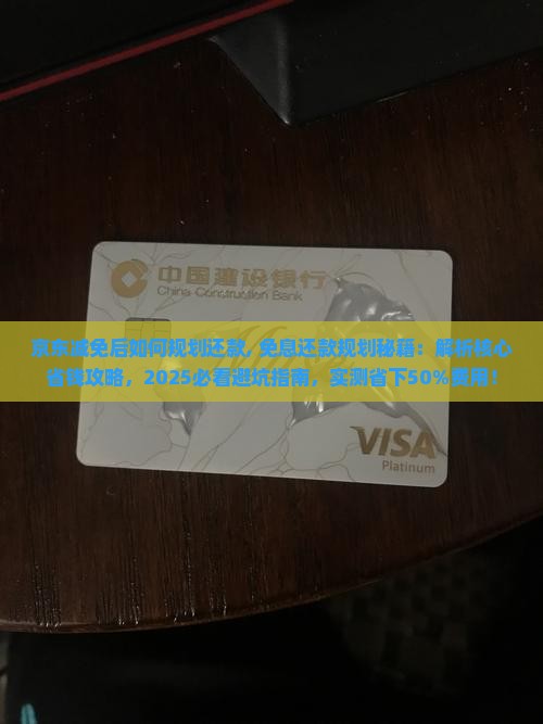 京东白条减免后如何规划还款