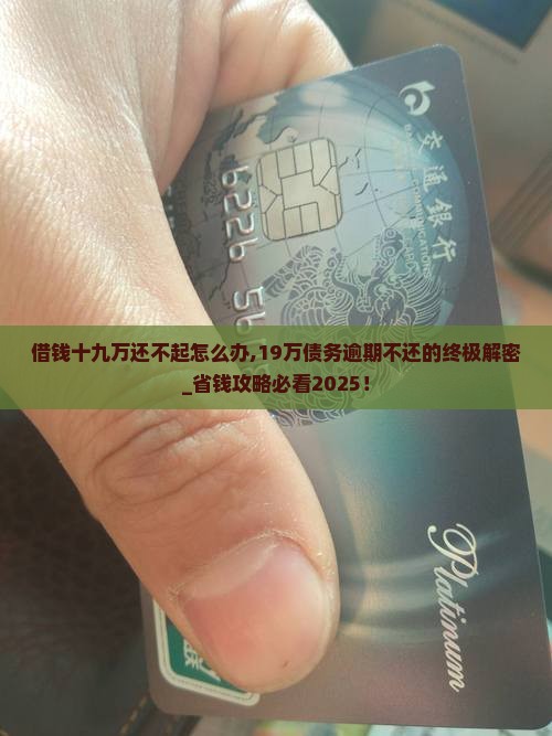 借钱十九万还不起怎么办应对方法