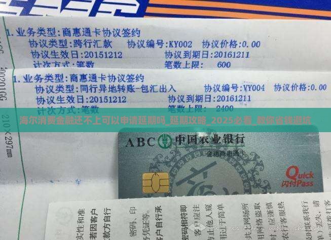 海尔消费金融还不上可以申请延期吗