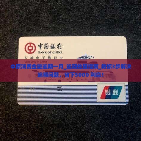 中原消费金融逾期一月