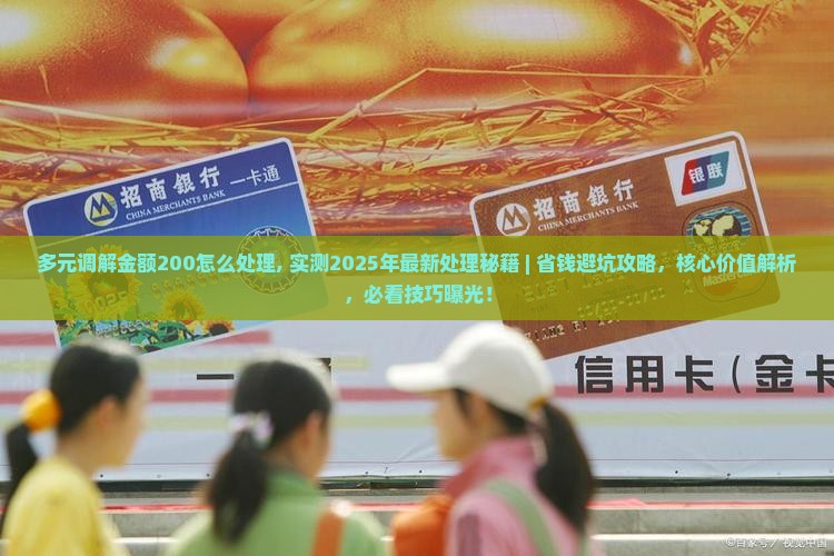 法院多元调解金额200怎么处理