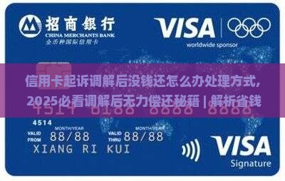 信用卡起诉调解后没钱还怎么办处理方式