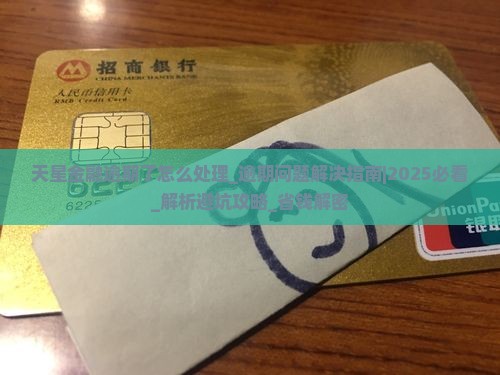 天星金融逾期了怎么处理逾期问题解决方法