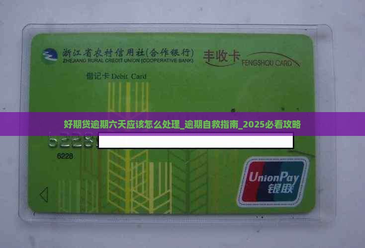 招联好期贷逾期六天应该怎么处理